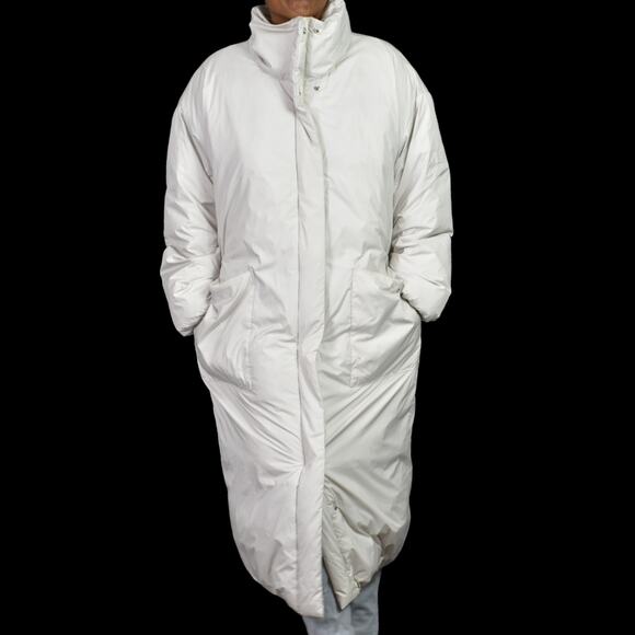 Frame Duvet Puffer Coat White Oversize Eggshell Packable Long Straps Bag Medium - Picture 15 of 16